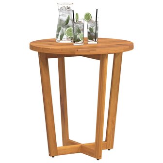 Tuinbijzettafel rond &Oslash;70x75 cm massief acaciahout 4