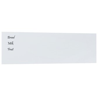 Magneetbord voor aan de wand 100x30 cm gehard glas wit 2