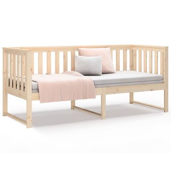 Slaapbank zonder matras 75x190 cm massief grenenhout 5