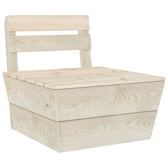 Tuinbank 3-zits pallet ge&iuml;mpregneerd vurenhout 7