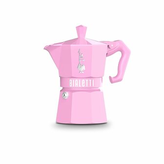 Percolator Bialetti MOKA EXCLUSIVE 3T Roze Aluminium Bakeliet 3 Koppar 1