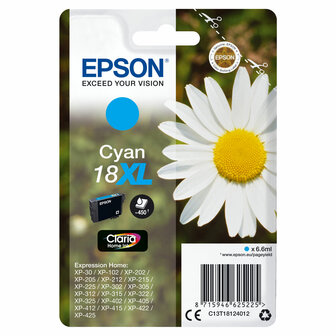 Originele inktcartridge Epson C13T18124012 Cyaan 3