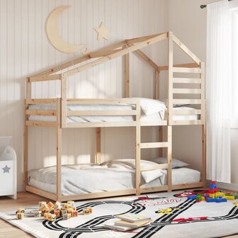 Stapelbedframe zonder matras massief grenenhout 90x190 cm 1