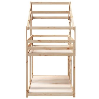 Stapelbedframe zonder matras massief grenenhout 90x190 cm 5