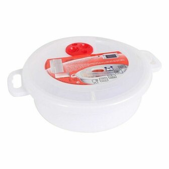 Lunchtrommel met Deksel voor Magnetron - Maat: 1,5 L - &oslash; 19 x 7 cm 1