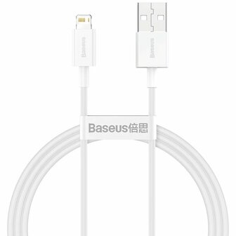 Kabel USB naar Lightning Baseus CALYS-A02 Wit 1 m 1