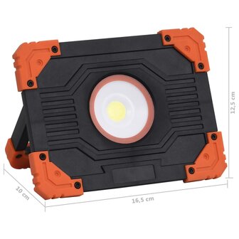 Spotlight draagbaar LED ABS 10 W koudwit 9