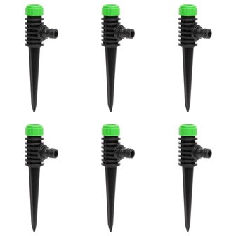 Sproeiers 6 st 3x6x19,5 cm ABS en PP groen en zwart 1