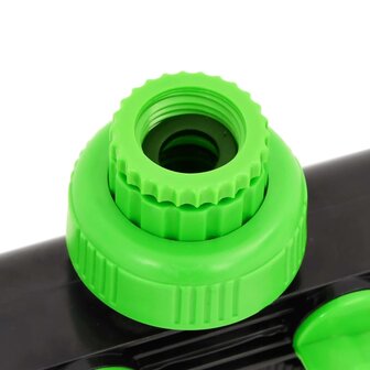 Kraanadapter 4-wegs 19,5x6x11 cm ABS &amp; PP groen en zwart 3