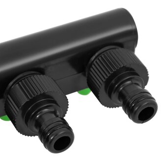 Kraanadapter 4-wegs 19,5x6x11 cm ABS &amp; PP groen en zwart 5