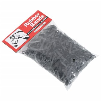 Haarelastiekjes paard 500 st silicone zwart 1