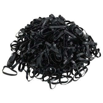 Haarelastiekjes paard 500 st silicone zwart 6