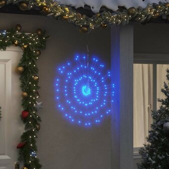Kerstverlichting vuurwerk 140 blauwe LED&amp;apos;s 17 cm 1