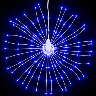Kerstverlichting vuurwerk 140 blauwe LED&amp;apos;s 17 cm 3