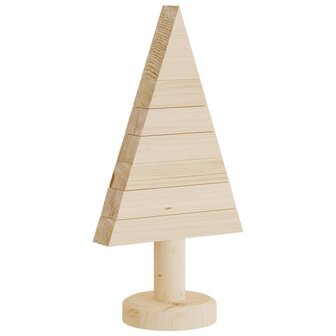 Kerstdecoraties kerstboom 2 st 30 cm massief grenenhout 3