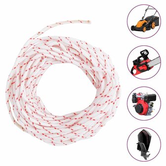 Trekkoord startkoord wit en rood &Oslash;3 mm 10 m nylon 3