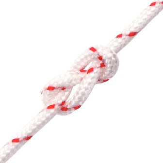 Trekkoord startkoord wit en rood &Oslash;3 mm 10 m nylon 7