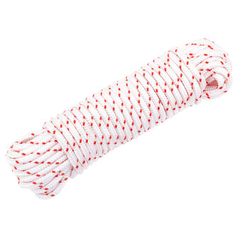 Trekkoord startkoord wit en rood &Oslash;4 mm 10 m nylon 1