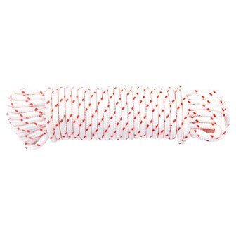Trekkoord startkoord wit en rood &Oslash;4 mm 10 m nylon 4