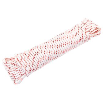 Trekkoord startkoord wit en rood &Oslash;5 mm 10 m nylon 1