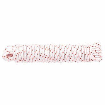 Trekkoord startkoord wit en rood &Oslash;5 mm 10 m nylon 5