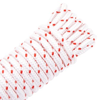 Trekkoord startkoord wit en rood &Oslash;5 mm 10 m nylon 6