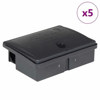 Muizenvallen 5 st 13x10x4 cm zwart 2