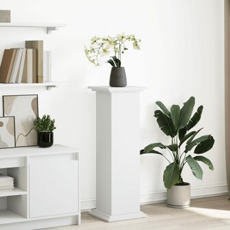 Sokkel met opbergruimte 31x30x90 cm bewerkt hout wit 1