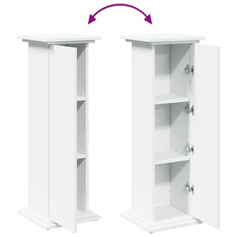 Sokkel met opbergruimte 31x30x90 cm bewerkt hout wit 9