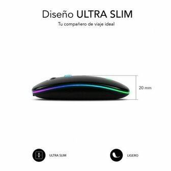 Muis Subblim SUBMO-LDFLAT1 Zwart 1600 dpi 5