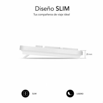 Toetsenbord Subblim SUBKBC-0SSK51 Wit Qwerty Spaans 4