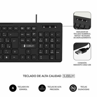 Toetsenbord en muis Subblim SUBKBC-CSSK01 Zwart QWERTY 4