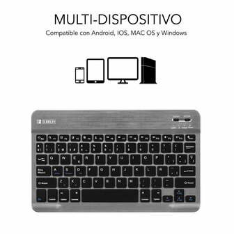 Toetsenbord Subblim SUB-KBT-SM0002 Grijs Qwerty Spaans 2