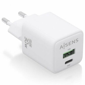 Oplader Aisens ASCH-30W2P037-W Wit 30 W (1 Stuks) 1