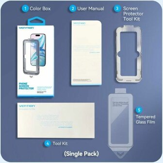 Schermbeschermer van getempereerd glas voor mobiel Vention KUOTCA-30 4