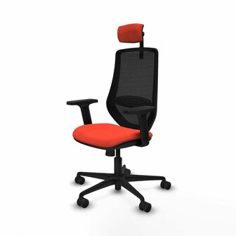 Bureaustoel met hoofdsteun Mardos Piqueras y Crespo D036N2W Donker oranje 2