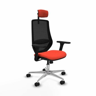 Bureaustoel met hoofdsteun Mardos Piqueras y Crespo D086N2W Donker oranje 1