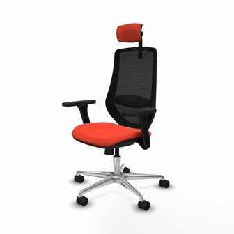 Bureaustoel met hoofdsteun Mardos Piqueras y Crespo D086N2W Donker oranje 2
