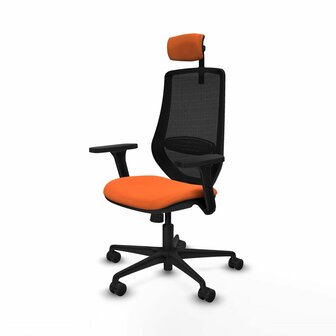 Bureaustoel met hoofdsteun Mardos Piqueras y Crespo D036N2W Oranje 2