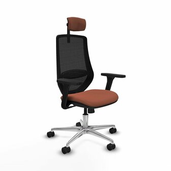 Bureaustoel met hoofdsteun Mardos Piqueras y Crespo D086N2W Bruin Zwart 1