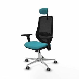 Bureaustoel met hoofdsteun Mardos Piqueras y Crespo D086G2W Turkoois 2