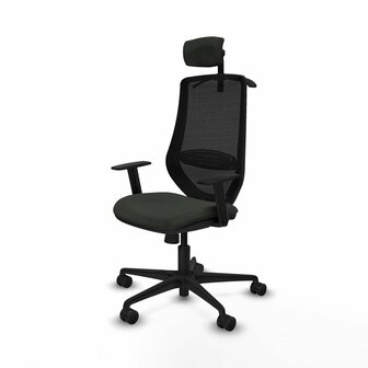 Bureaustoel met hoofdsteun Mardos Piqueras y Crespo D036N2H Zwart 2