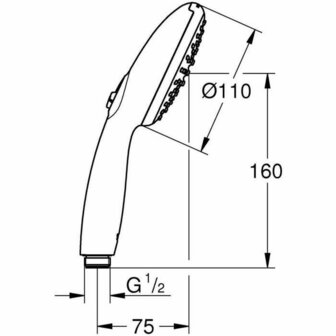 Douchekop Grohe ABS Plastic 3