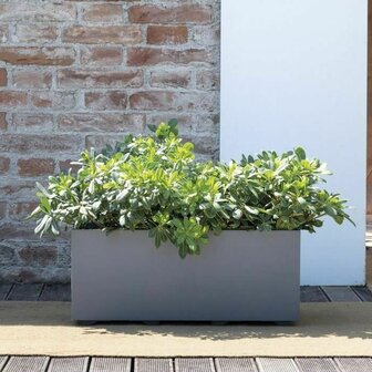 Zelfwaterende plantenpot Deroma Millennium R Grijs Plastic Gerecycled plastic Rechthoekig 3