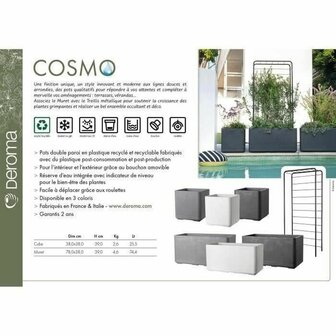 Deroma Cosmo Grijs Plastic Gerecycled plastic 38 x 38 x 39 cm Vierkant Kubus 38 cm 2