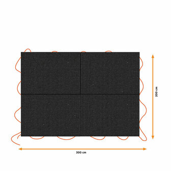 Aanhangwagenhoes Black &amp; Decker Zwart 3 x 4 m 2