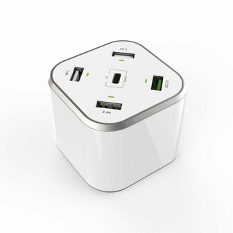 USB Oplader Aisens Wit 2