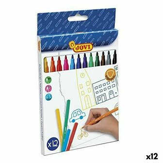 Set Viltstiften Jovi Multicolour 12 Onderdelen (12 Stuks) 1