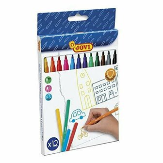 Set Viltstiften Jovi Multicolour 12 Onderdelen (12 Stuks) 2