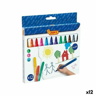 Set Viltstiften Jovi Maxi Multicolour 12 Onderdelen (12 Stuks) 1